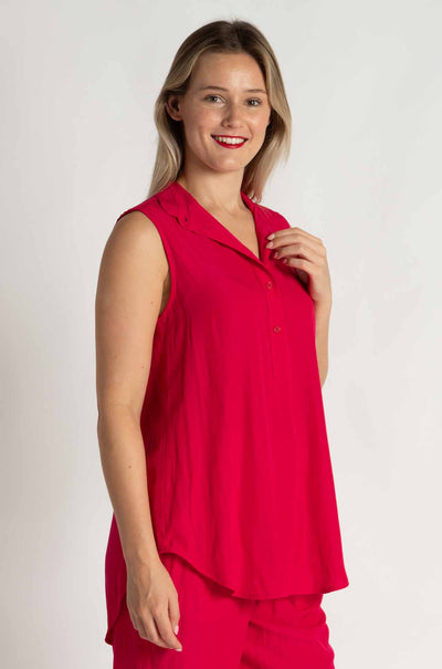 Mela Purdie - Tab Slide Tank in Strawberry