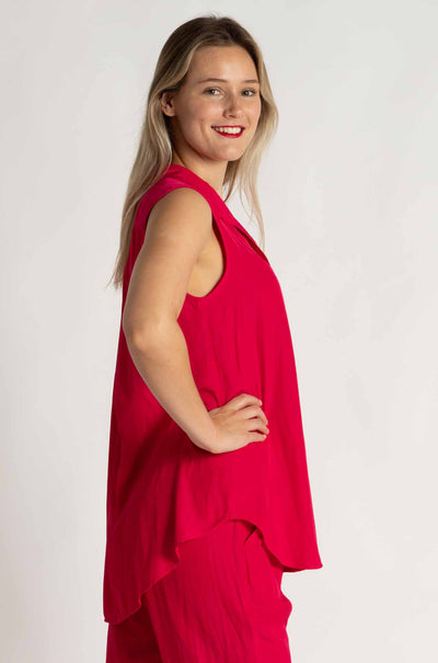 Mela Purdie - Tab Slide Tank in Strawberry