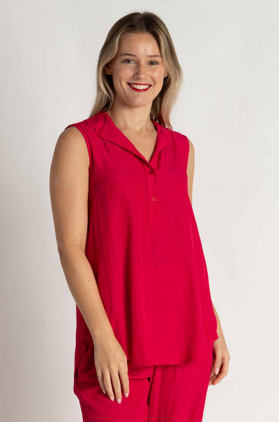 Mela Purdie - Tab Slide Tank in Strawberry