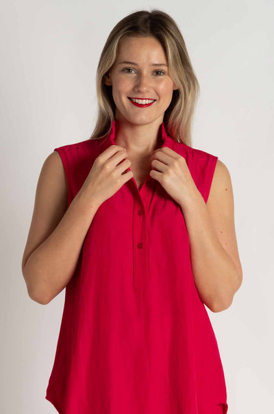 Mela Purdie - Tab Slide Tank in Strawberry