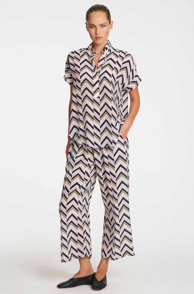 Mela Purdie - Pace Pant in Pleat Print Silk
