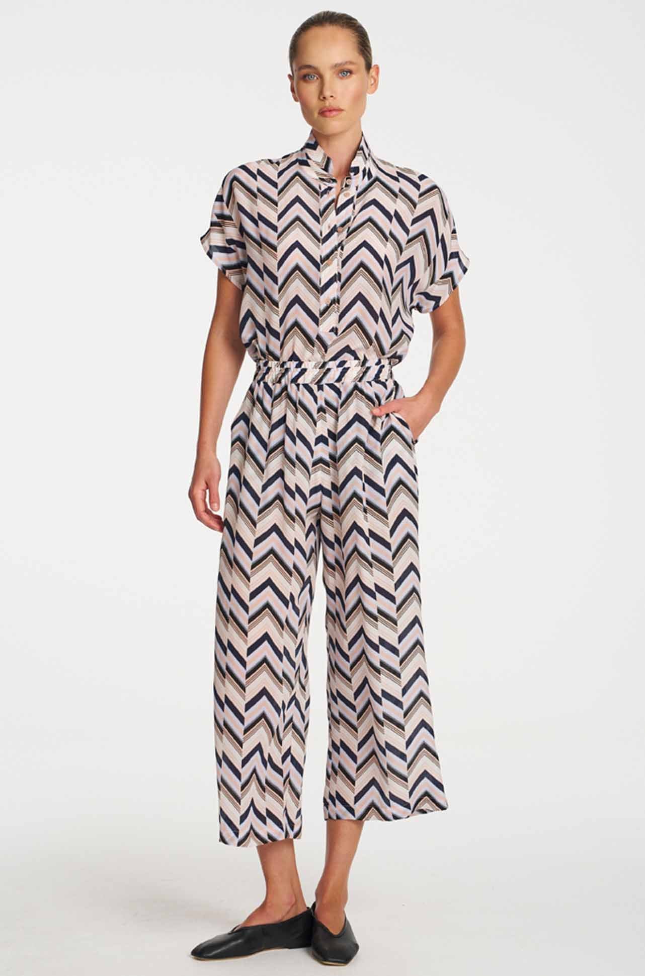 Mela Purdie - Pace Pant in Pleat Print Silk