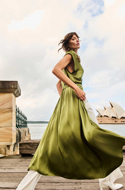 Signature Mela Purdie - Tabbard Dress in Charmeuse