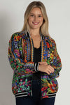Johnny Was - Tasha Reversible Bomber Jacket in Brush Painted Scarf Print
