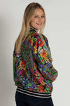 Johnny Was - Tasha Reversible Bomber Jacket in Brush Painted Scarf Print