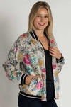 Johnny Was - Tasha Reversible Bomber Jacket in Brush Painted Scarf Print
