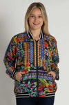 Johnny Was - Tasha Reversible Bomber Jacket in Brush Painted Scarf Print