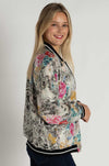 Johnny Was - Tasha Reversible Bomber Jacket in Brush Painted Scarf Print