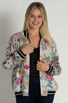 Johnny Was - Tasha Reversible Bomber Jacket in Brush Painted Scarf Print