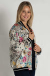 Johnny Was - Tasha Reversible Bomber Jacket in Brush Painted Scarf Print