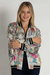 Johnny Was - Tasha Reversible Bomber Jacket in Brush Painted Scarf Print