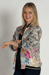Johnny Was - Tasha Reversible Bomber Jacket in Brush Painted Scarf Print