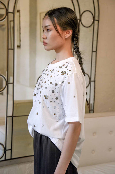 Trelise Cooper - Cottons Up The Glimmer End T-Shirt in White