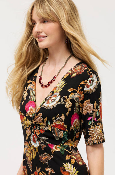 Johnny Was - The Janie Favorite Twist Front Midi Swing Dress in Lowri