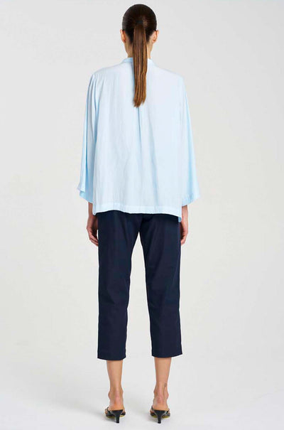 Mela Purdie - Tapered Flat Pant in Gravitene in Indigo