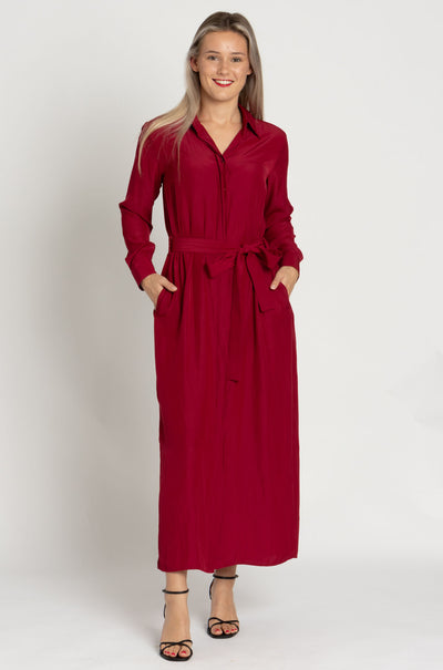 Mela Purdie - Tie Shirt Dress in Chilli
