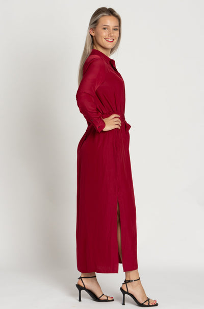 Mela Purdie - Tie Shirt Dress in Chilli
