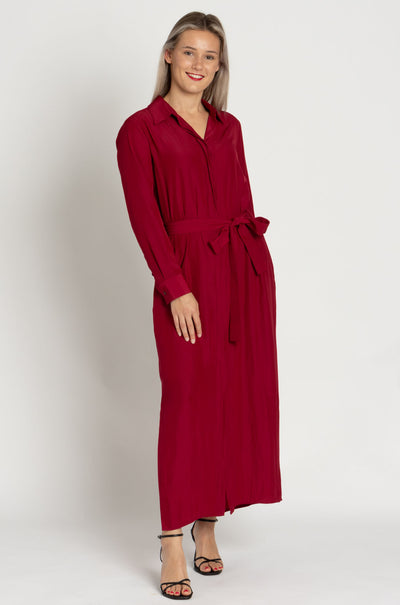 Mela Purdie - Tie Shirt Dress in Chilli