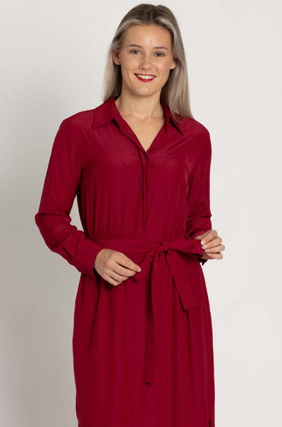 Mela Purdie - Tie Shirt Dress in Chilli