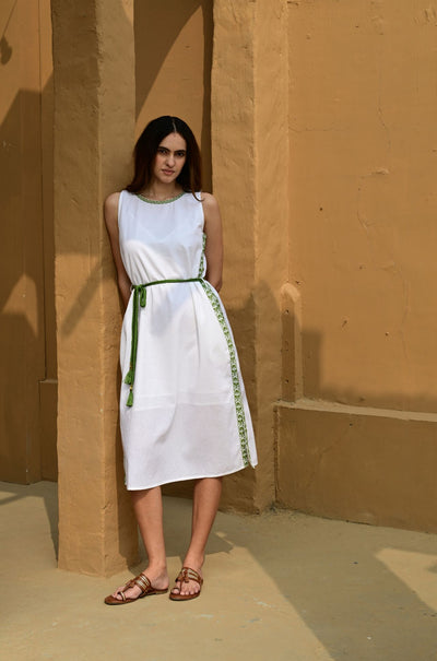 Azure and Indigo - Tiki Tropics Midi Dress
