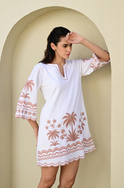 Azure and Indigo - Tiki Tropics Shift Dress