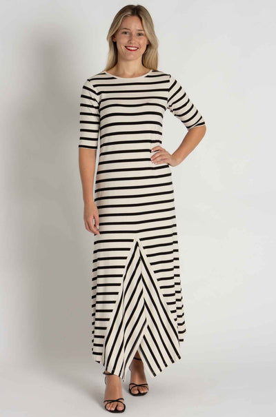 Mela Purdie - Trapeze Dress in Trunk Stripe Knit
