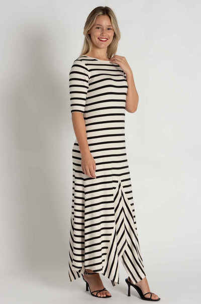 Mela Purdie - Trapeze Dress in Trunk Stripe Knit