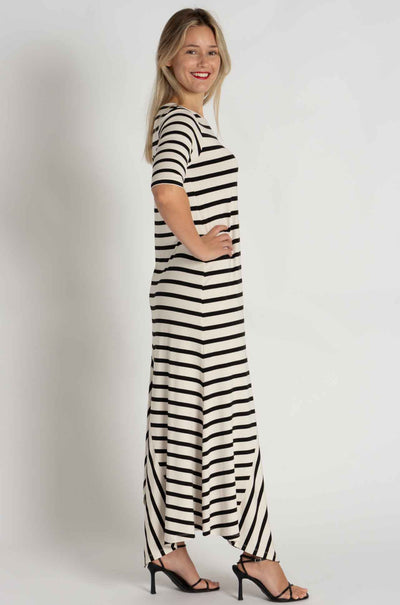 Mela Purdie - Trapeze Dress in Trunk Stripe Knit