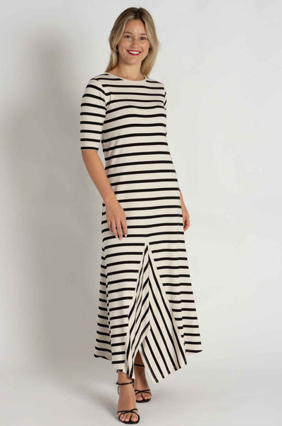 Mela Purdie - Trapeze Dress in Trunk Stripe Knit
