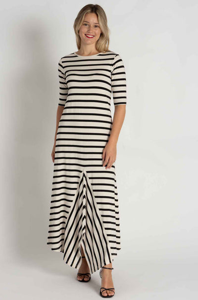 Mela Purdie - Trapeze Dress in Trunk Stripe Knit