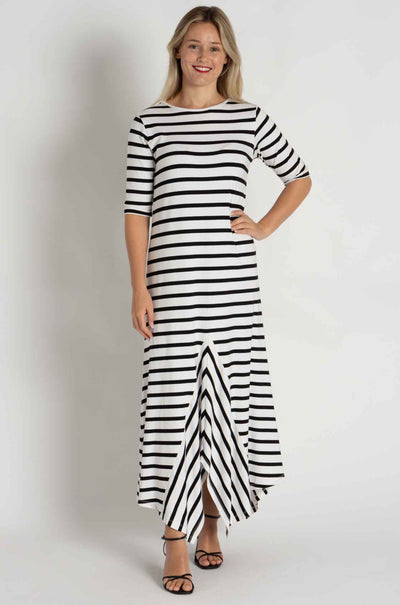 Mela Purdie - Trapeze Dress in Trunk Stripe Knit