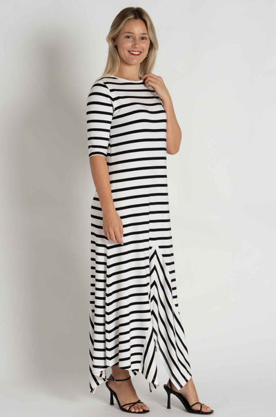 Mela Purdie - Trapeze Dress in Trunk Stripe Knit
