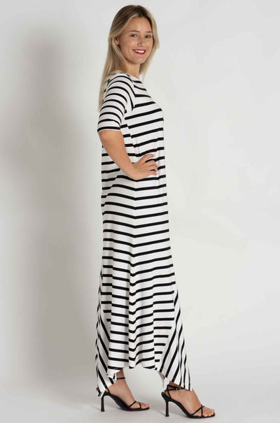 Mela Purdie - Trapeze Dress in Trunk Stripe Knit