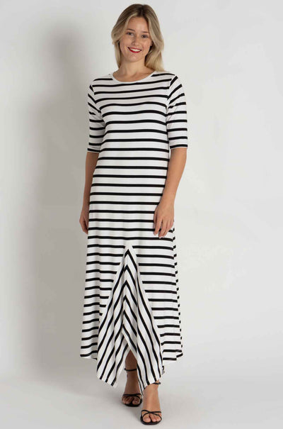 Mela Purdie - Trapeze Dress in Trunk Stripe Knit