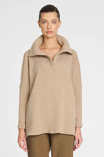 Mela Purdie - Tube Zip Sweater in Cord Knit