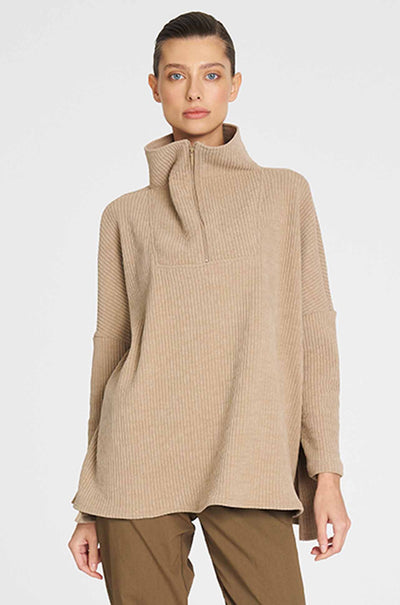 Mela Purdie - Tube Zip Sweater in Cord Knit