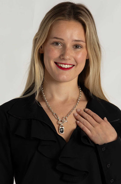 Pewter - Tulum T-Lock Necklace