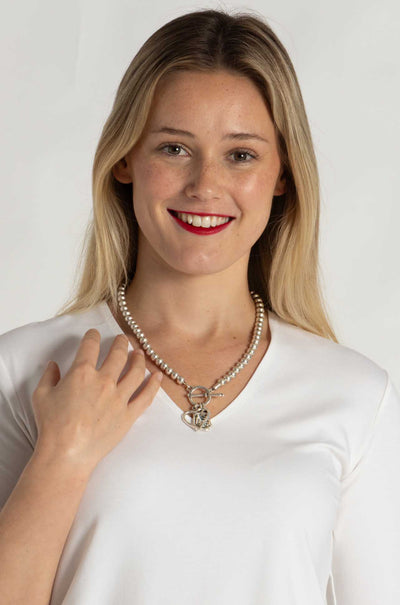 Pewter - Tulum T-Lock Necklace