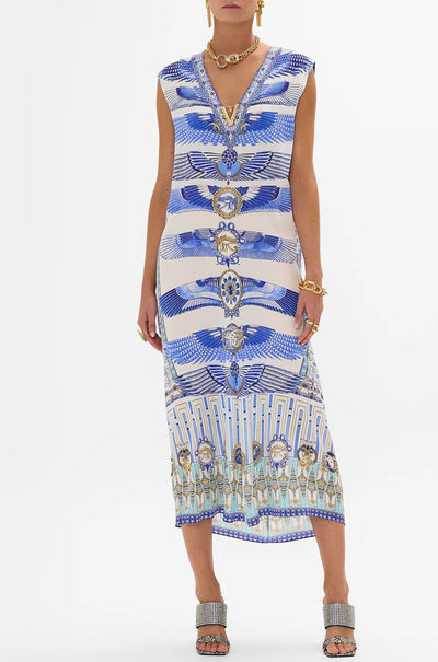 Camilla - Dancing With Daylight Sleeveless Drape Back Dress