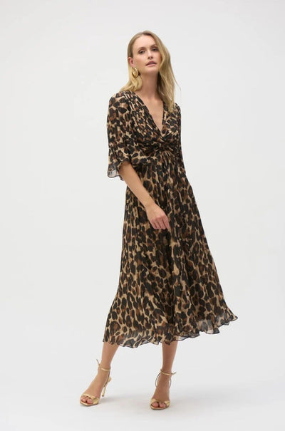 Joseph Ribkoff - Chiffon Animal Print Fit & Flare Dress