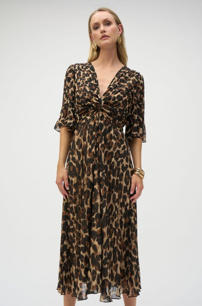 Joseph Ribkoff - Chiffon Animal Print Fit & Flare Dress