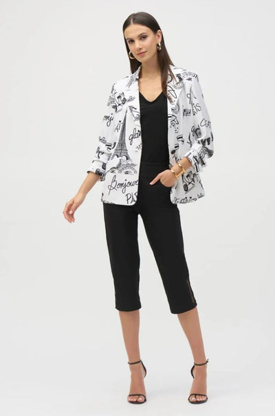 Joseph Ribkoff - Silky Knit Conversational Print Straight Blazer