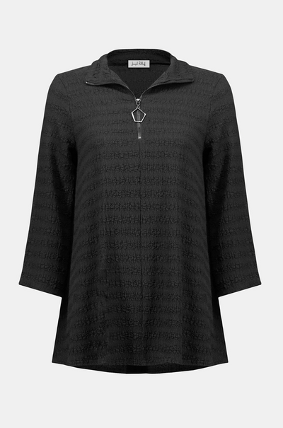 Joseph Ribkoff - Textured Knit A Line Tunic in Black