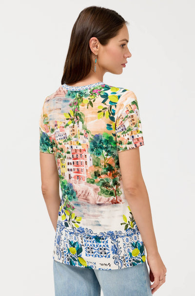 Johnny Was - The Janie Favorite Short Sleeve Crew Neck Tee in Olympe