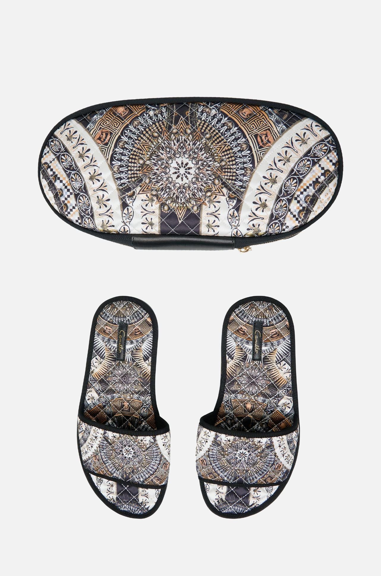 Camilla - Temples Of Dendara Slippers with Travel Case