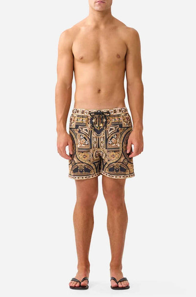 Camilla - Versailles Or Die Mid Length Boardshort w/ Elastic Waist