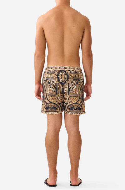 Camilla - Versailles Or Die Mid Length Boardshort w/ Elastic Waist
