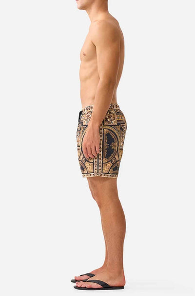 Camilla - Versailles Or Die Mid Length Boardshort w/ Elastic Waist
