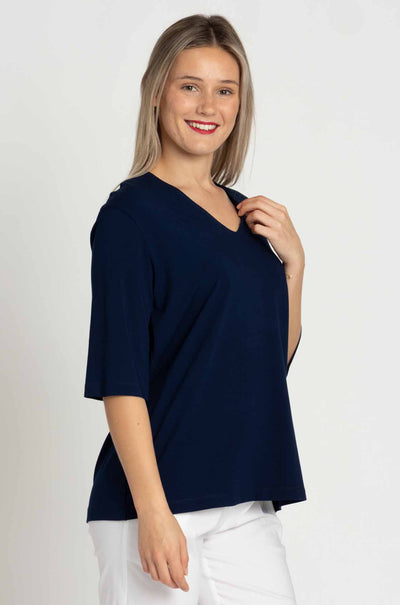 Mela Purdie - V Stretch Plaza in Denim