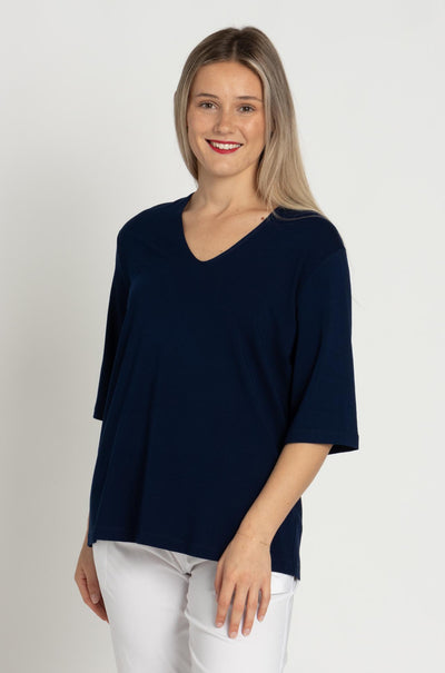 Mela Purdie - V Stretch Plaza in Denim